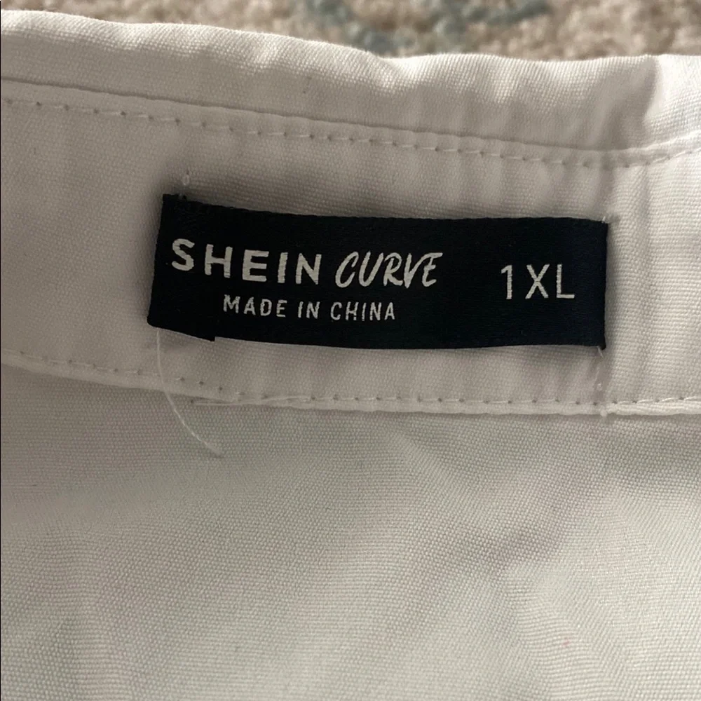 White Ruffled Blouse with Black Bow - Picture 2 of 3